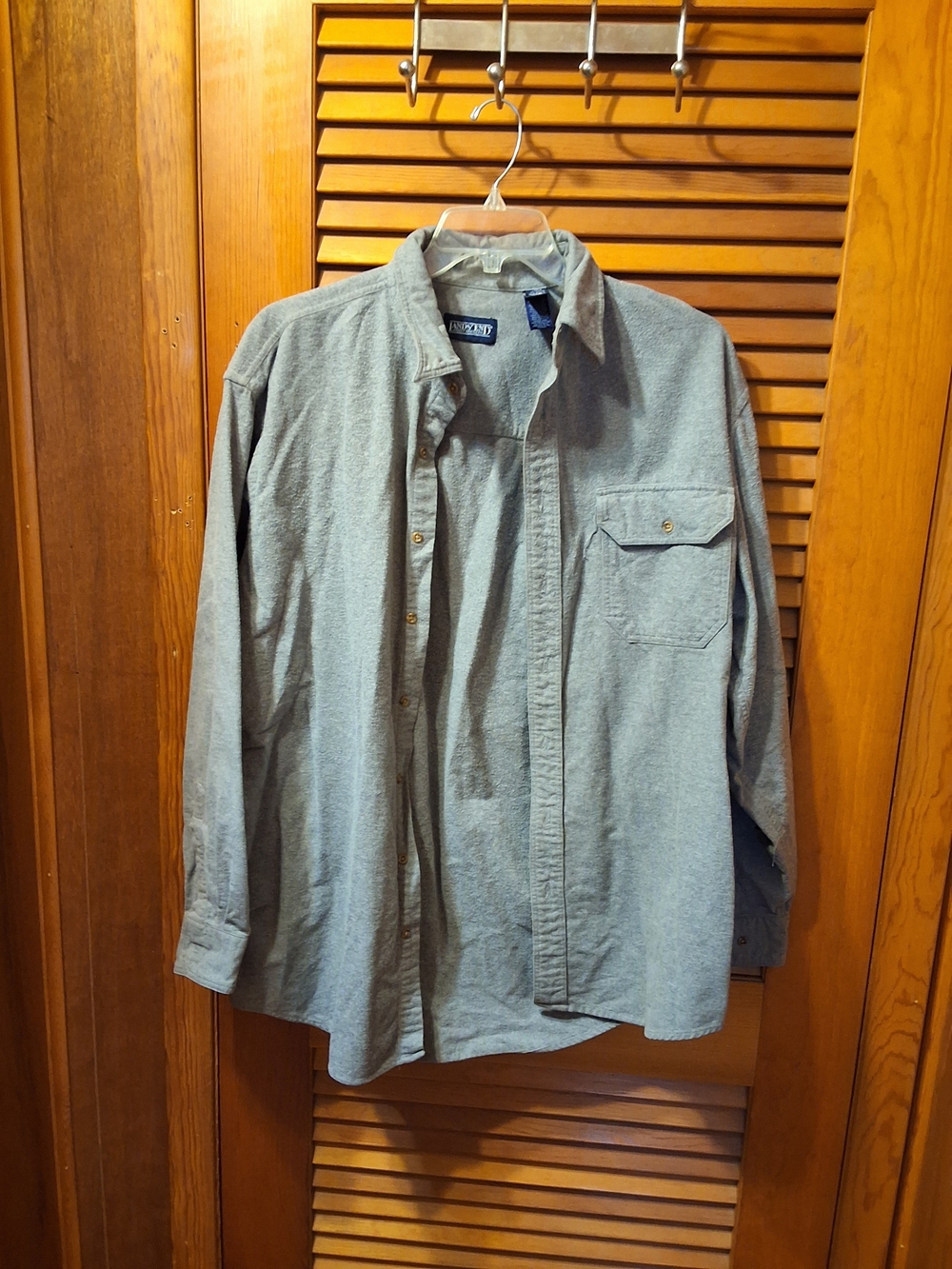 Men's Lands End Long Sleeve Button Down Shirt